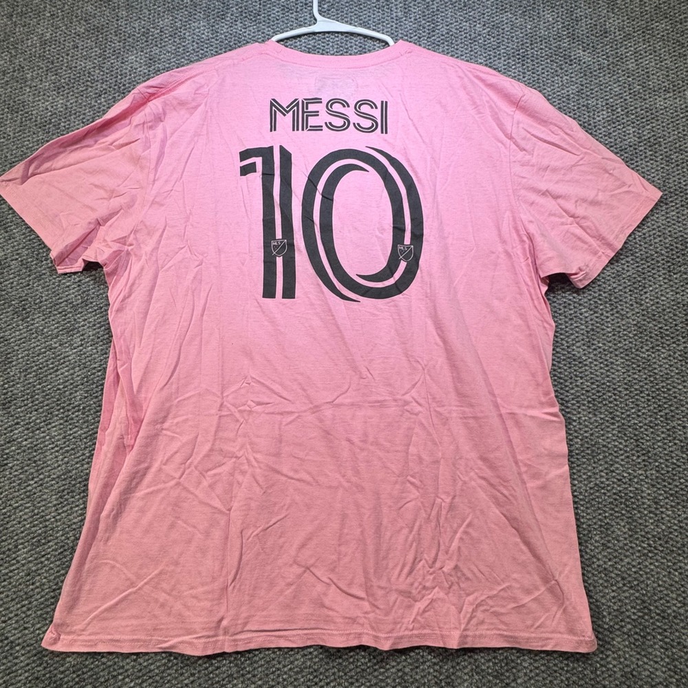 Fanatics Inter Miami CF Lionel Messi 10 Pink Graphic T-Shirt Mens 2XL Soccer MLS
